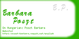 barbara poszt business card